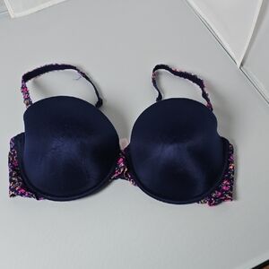 Victoria's Secret Navy Bra with Floral Details